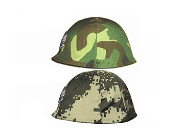 金属防暴勤务钢盔（套迷彩布）